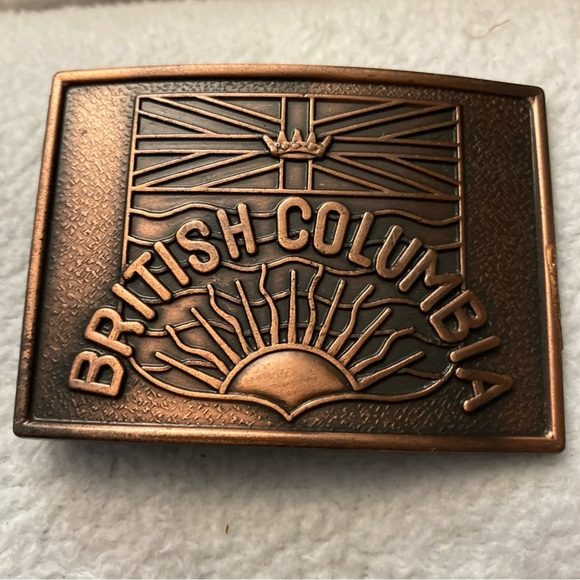 unbranded Other - British Columbia Vintage Belt Buckle With Provence Crest Beautiful Design